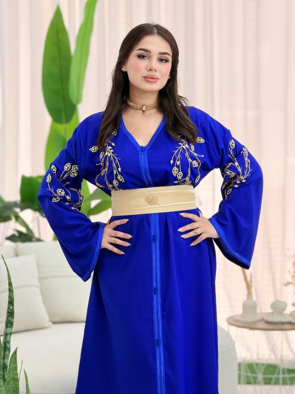 قفطان السلطانة - الأزرق الملكي (Bleu Roi)